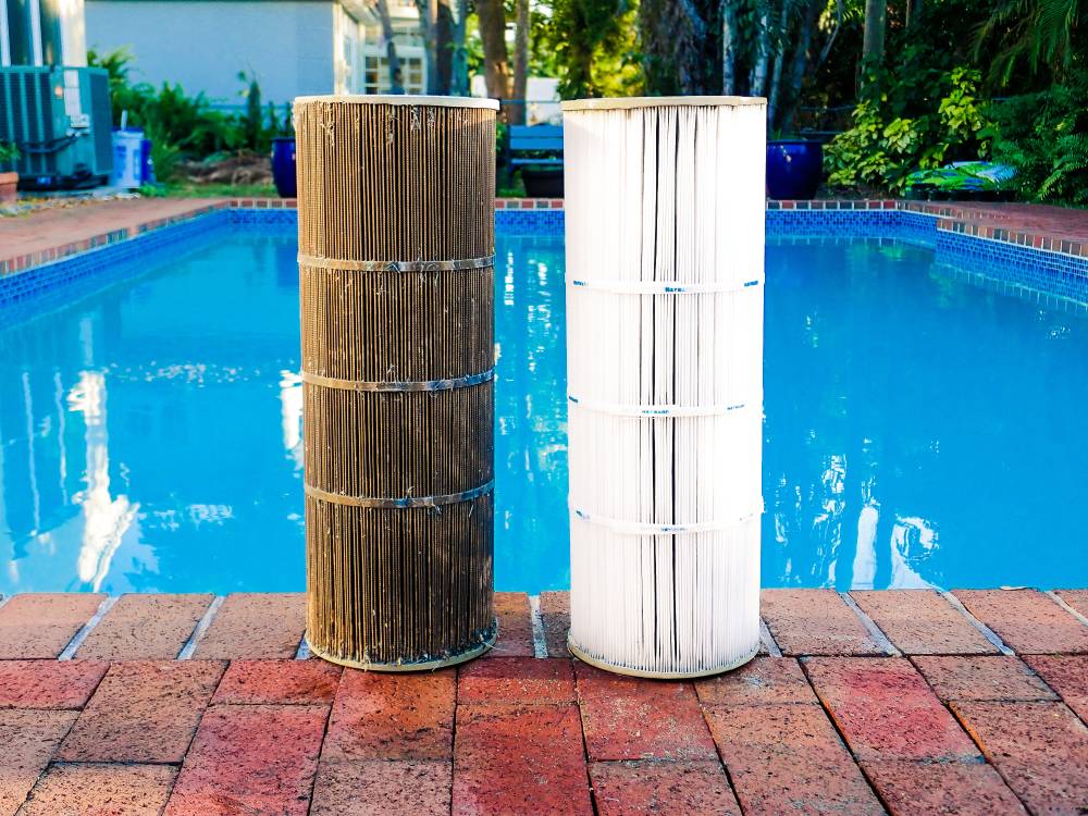 before and after clean pool filters ogden pools memphis tennessee