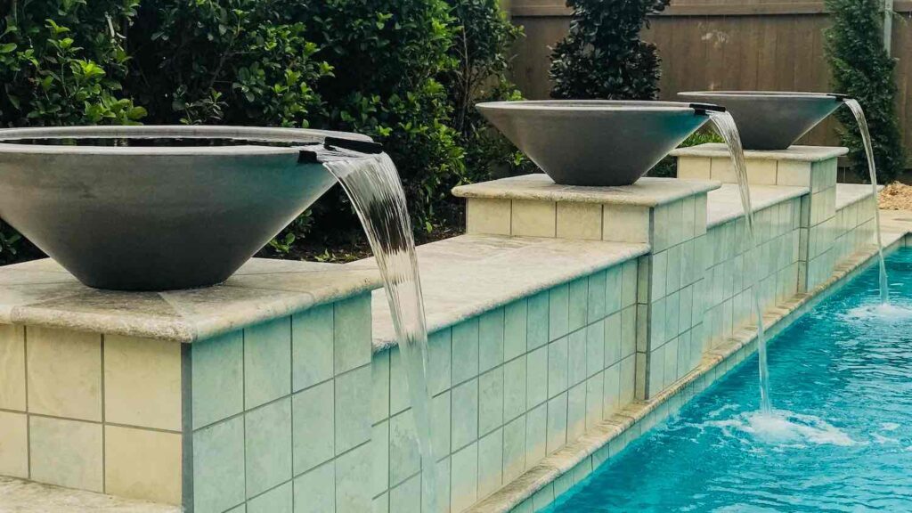 pool water features water bowls