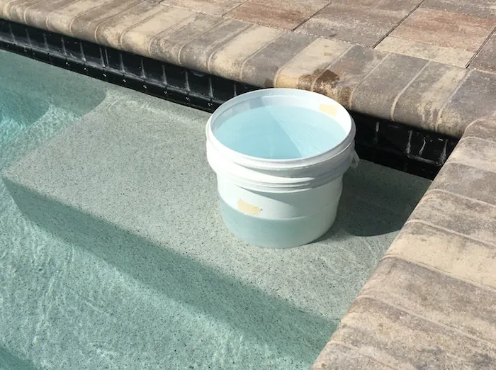 swimming pool leak bucket test